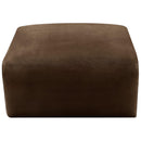 Meridian Arc Brown Velvet Ottoman IMAGE 6
