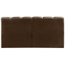 Meridian Arc Brown Velvet 2 pc Modular Sectional IMAGE 3