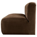 Meridian Arc Brown Velvet 2 pc Modular Sectional IMAGE 7