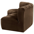 Meridian Arc Brown Velvet 3 pc Modular Sectional IMAGE 7