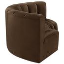 Meridian Arc Brown Velvet 3 pc Modular Sectional IMAGE 7