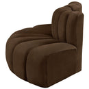 Meridian Arc Brown Velvet 3 pc Modular Sectional IMAGE 6