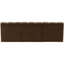 Meridian Arc Brown Velvet 3 pc Modular Sectional IMAGE 3
