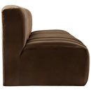 Meridian Arc Brown Velvet 3 pc Modular Sectional IMAGE 7
