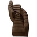 Meridian Arc Brown Velvet 4 pc Modular Sectional IMAGE 4