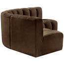 Meridian Arc Brown Velvet 4 pc Modular Sectional IMAGE 7