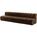 Meridian Arc Brown Velvet 4 pc Modular Sectional IMAGE 6