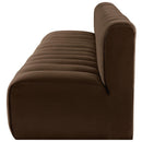 Meridian Arc Brown Velvet 4 pc Modular Sectional IMAGE 7