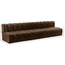 Meridian Arc Brown Velvet 4 pc Modular Sectional IMAGE 9