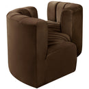 Meridian Arc Brown Velvet 4 pc Modular Sectional IMAGE 5