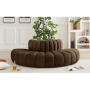 Meridian Arc Brown Velvet 4 pc Modular Sectional IMAGE 2