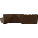 Meridian Arc Brown Velvet 5 pc Modular Sectional IMAGE 3