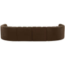 Meridian Arc Brown Velvet 8 pc Modular Sectional IMAGE 3