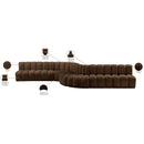 Meridian Arc Brown Velvet 8 pc Modular Sectional IMAGE 17
