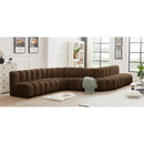 Meridian Arc Brown Velvet 8 pc Modular Sectional IMAGE 2