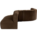 Meridian Arc Brown Velvet 8 pc Modular Sectional IMAGE 6