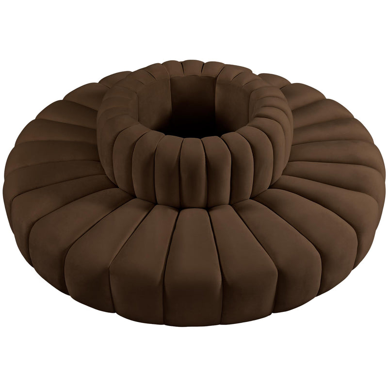 Meridian Arc Brown Velvet 8 pc Modular Sectional IMAGE 3