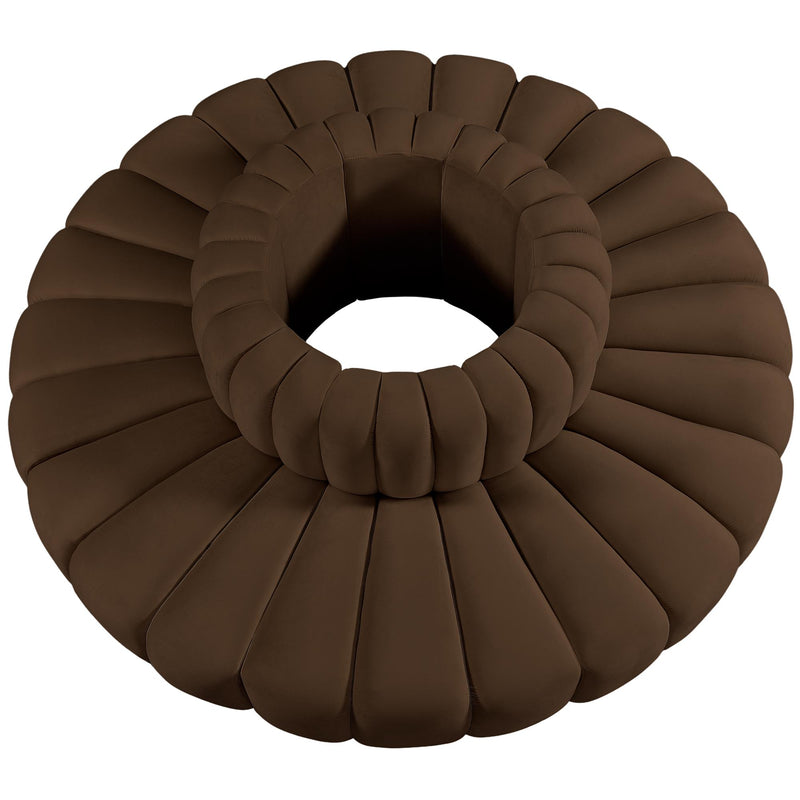 Meridian Arc Brown Velvet 8 pc Modular Sectional IMAGE 4