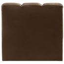 Meridian Arc Brown Velvet Straight Chair IMAGE 3