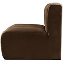 Meridian Arc Brown Velvet Straight Chair IMAGE 5