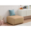 Meridian Arc Camel Velvet Ottoman IMAGE 2