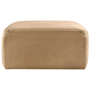 Meridian Arc Camel Velvet Ottoman IMAGE 3