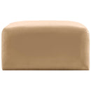 Meridian Arc Camel Velvet Ottoman IMAGE 4