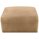 Meridian Arc Camel Velvet Ottoman IMAGE 6