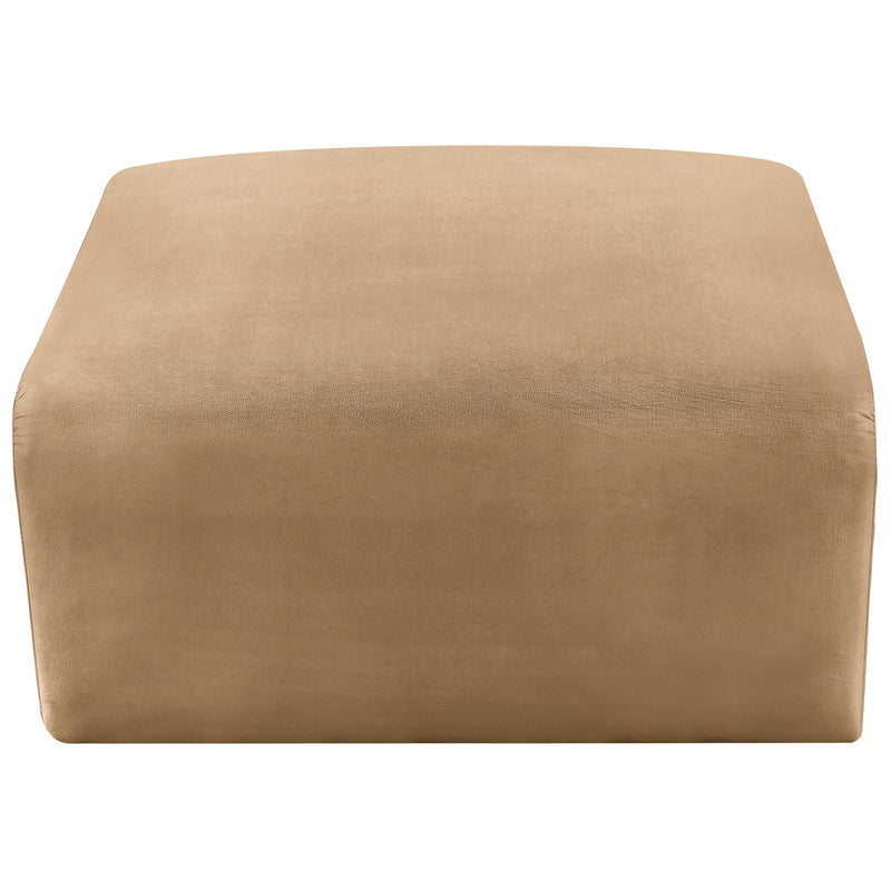 Meridian Arc Camel Velvet Ottoman IMAGE 6