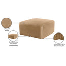 Meridian Arc Camel Velvet Ottoman IMAGE 8
