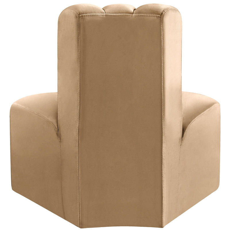 Meridian Arc Camel Velvet Reverse Corner IMAGE 3