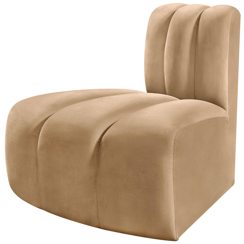 Meridian Arc Camel Velvet Reverse Corner IMAGE 6