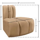 Meridian Arc Camel Velvet Reverse Corner IMAGE 8