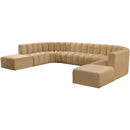 Meridian Arc Camel Velvet 10 pc Modular Sectional IMAGE 5