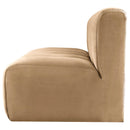 Meridian Arc Camel Velvet 2 pc Modular Sectional IMAGE 7