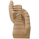 Meridian Arc Camel Velvet 4 pc Modular Sectional IMAGE 4