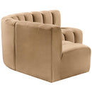 Meridian Arc Camel Velvet 4 pc Modular Sectional IMAGE 7