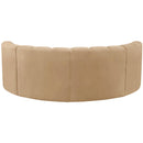 Meridian Arc Camel Velvet 4 pc Modular Sectional IMAGE 3