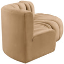 Meridian Arc Camel Velvet 4 pc Modular Sectional IMAGE 7