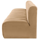 Meridian Arc Camel Velvet 4 pc Modular Sectional IMAGE 7