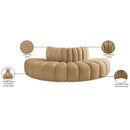 Meridian Arc Camel Velvet 4 pc Modular Sectional IMAGE 9