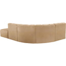 Meridian Arc Camel Velvet 5 pc Modular Sectional IMAGE 6