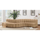 Meridian Arc Camel Velvet 6 pc Modular Sectional IMAGE 2