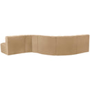 Meridian Arc Camel Velvet 6 pc Modular Sectional IMAGE 3