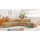 Meridian Arc Camel Velvet 6 pc Modular Sectional IMAGE 2