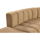 Meridian Arc Camel Velvet 6 pc Modular Sectional IMAGE 9