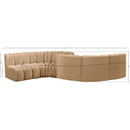 Meridian Arc Camel Velvet 6 pc Modular Sectional IMAGE 10