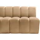 Meridian Arc Camel Velvet 6 pc Modular Sectional IMAGE 9