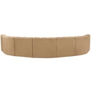 Meridian Arc Camel Velvet 7 pc Modular Sectional IMAGE 3