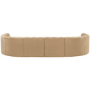 Meridian Arc Camel Velvet 8 pc Modular Sectional IMAGE 3